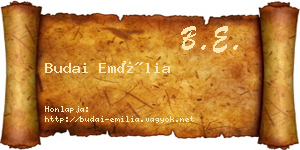 Budai Emília névjegykártya